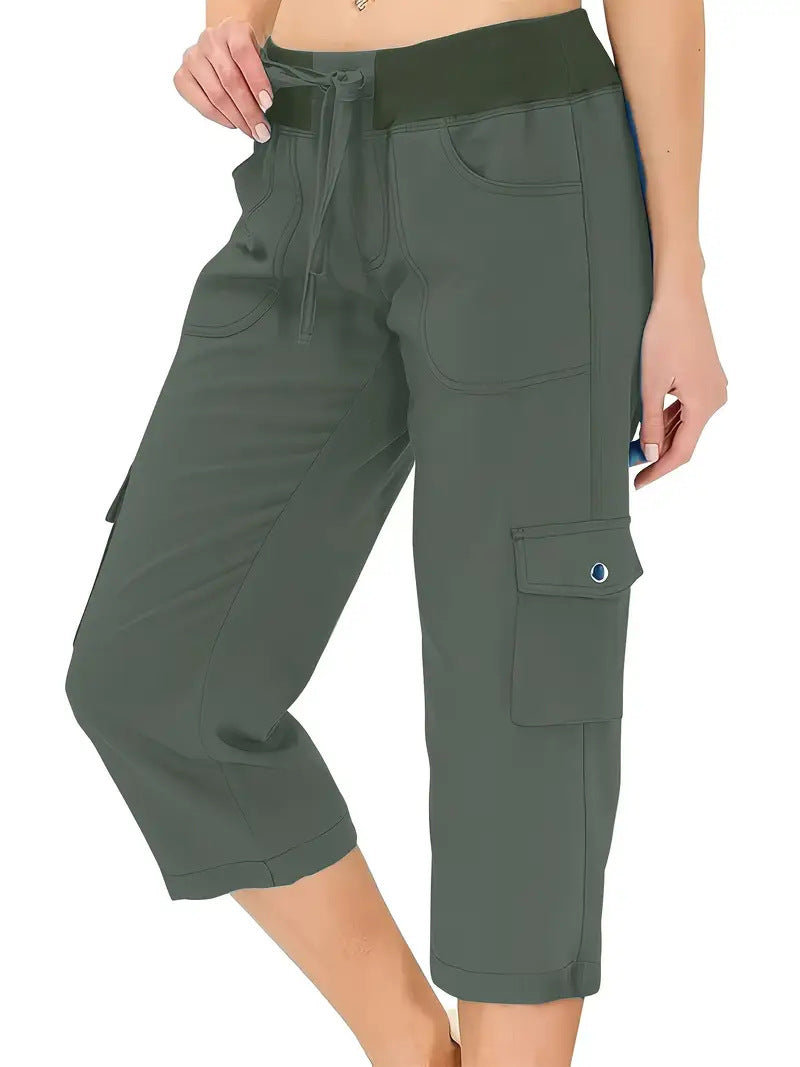 š„Last Day Promotionā”Women's Outdoor Lightweight Cargo Capris Pants 6 Pockets Casual Outdoor Trip Loose Shorts