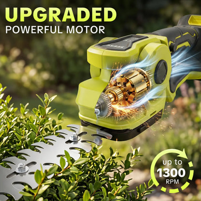 🎁 Father's Day Gift: Cordless 2-in-1 Grass Shear & Shrub Trimmer ⚡ Handheld Electric Hedge Trimmer