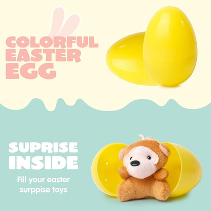 🐆🐈‍⬛🐎12/24/36 Pcs Prefilled Easter Eggs, Filled with Plush Animal Toys