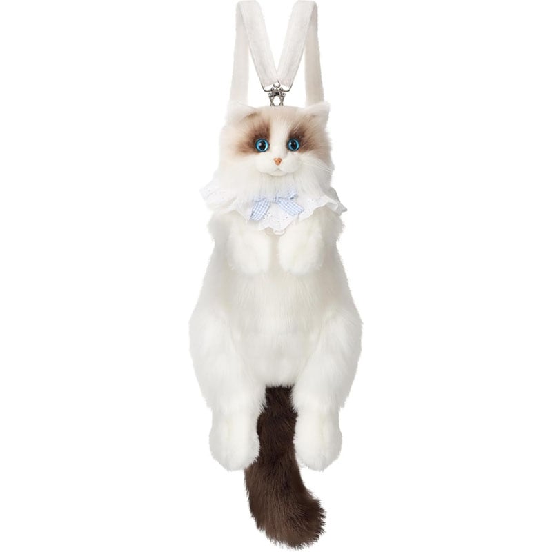 😻🎒Stuffed Realistic Ragdoll Cat Plush Backpack