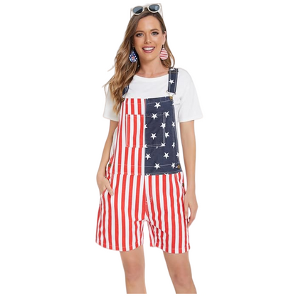 🔥America's 250th Anniversary 🇺🇸🎉-Up to 50% Off🔥Unisex USA FLAG Overalls Shorts