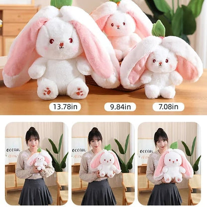 🐰Easter Early Sale 50% OFF🍓Strawberry Bunny Transformed into Little Rabbit🎀 Fruit Doll Plush Toy🐰