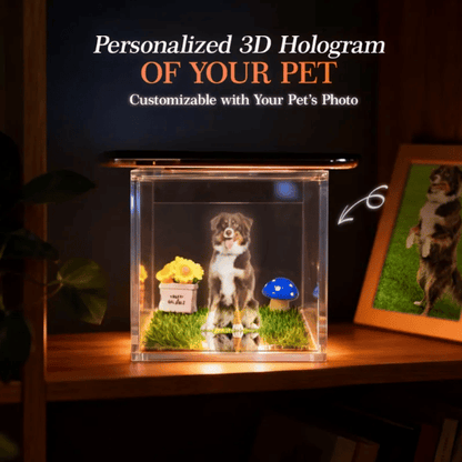 💓😭🐱🐕3D Pet Holographic House Custom Pet Memorial Display Crystal(Includes software)