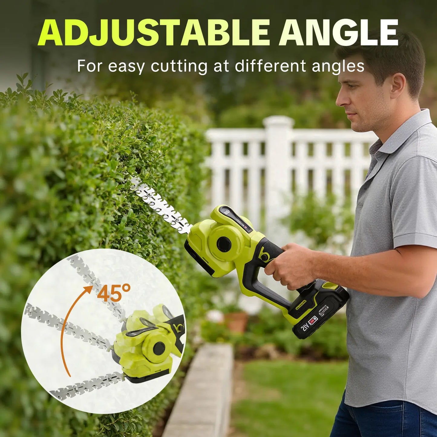 🎁 Father's Day Gift: Cordless 2-in-1 Grass Shear & Shrub Trimmer ⚡ Handheld Electric Hedge Trimmer