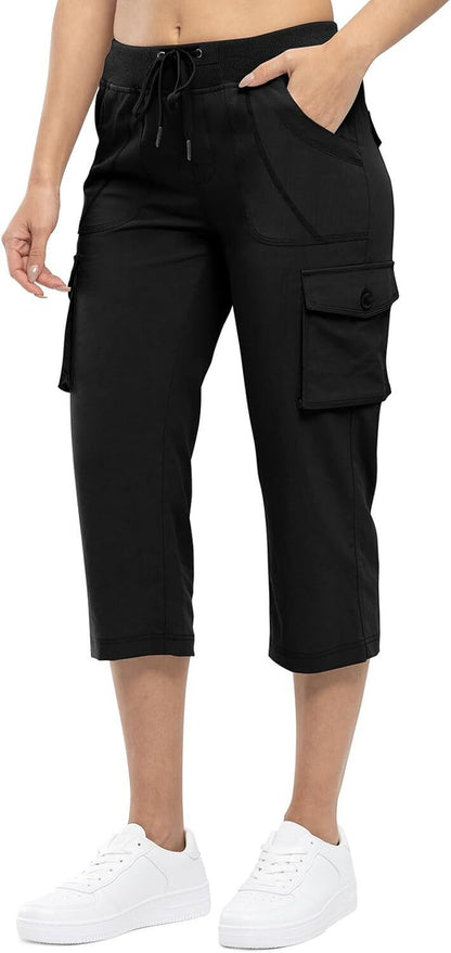 🔥Last Day Promotion⚡Women's Outdoor Lightweight Cargo Capris Pants 6 Pockets Casual Outdoor Trip Loose Shorts
