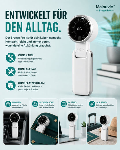 Pryxo™ Pro - tragbarer Mini-Ventilator für sofortige Abkühlung