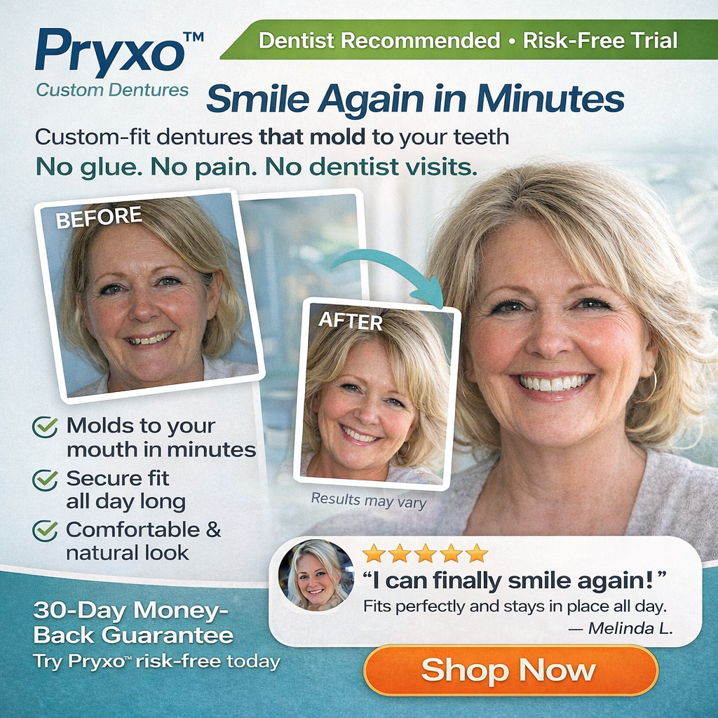 70% off! ⏰Pryxo™ Complete Dentures -- T