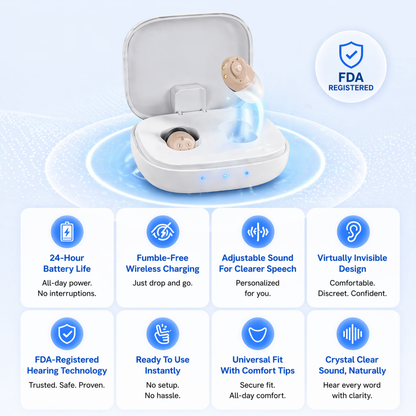 🌸The Best Mother's Day Gift❤️The Smallest Ever Wireless Hearing Aid