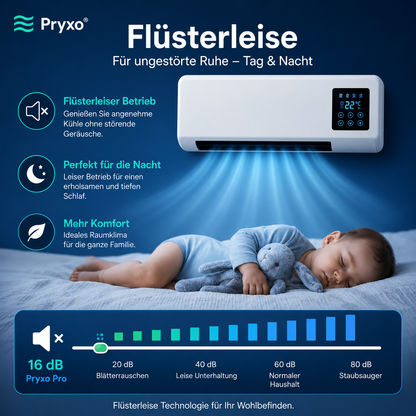 Pryxo Pro – Tragbarer Klimakühler & Heizung ohne Installation | 2-in-1 Klimatisierung | Bis 51 m²