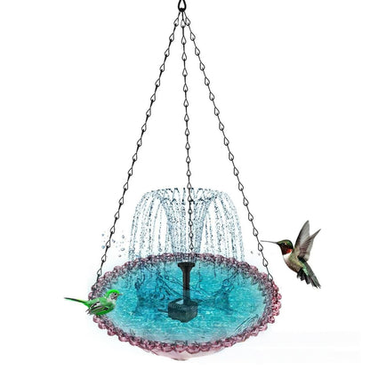 🔥Last 4 hours Hot Sale 50%🐦Solar Cascade Hanging Bird Bath Fountain