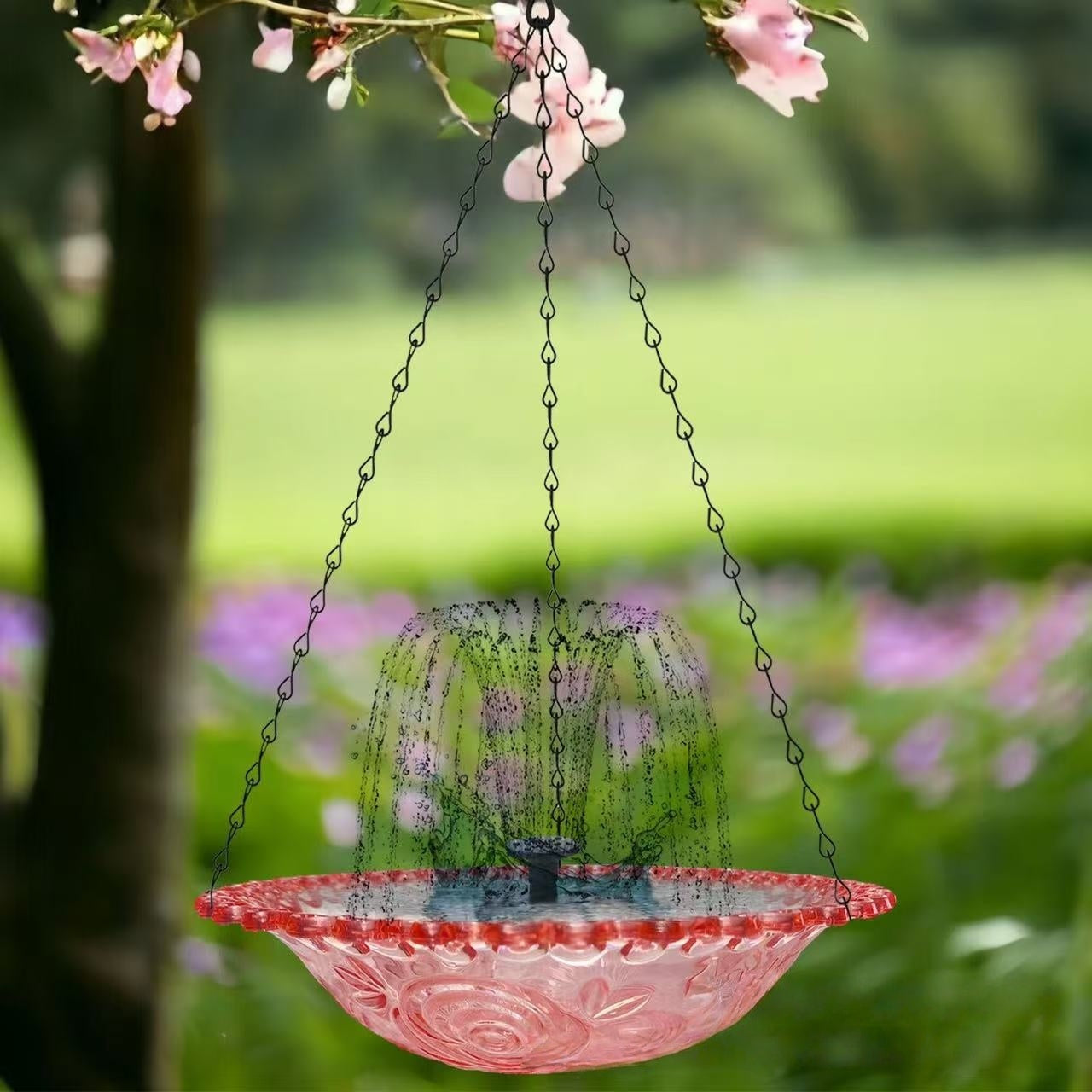 🔥Last 4 hours Hot Sale 50%🐦Solar Cascade Hanging Bird Bath Fountain