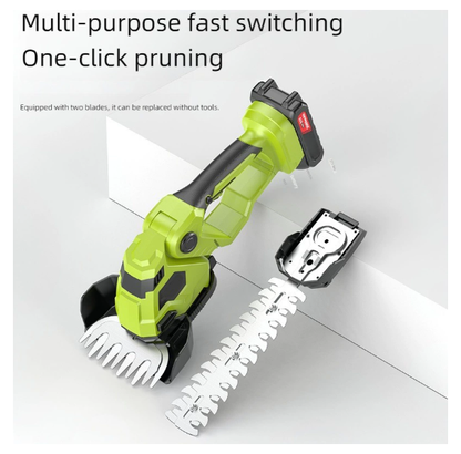 🎁 Father's Day Gift: Cordless 2-in-1 Grass Shear & Shrub Trimmer ⚡ Handheld Electric Hedge Trimmer