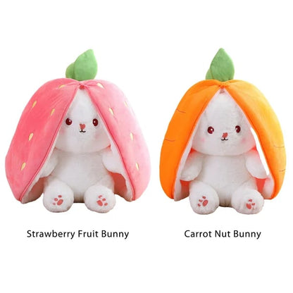🐰Easter Early Sale 50% OFF🍓Strawberry Bunny Transformed into Little Rabbit🎀 Fruit Doll Plush Toy🐰